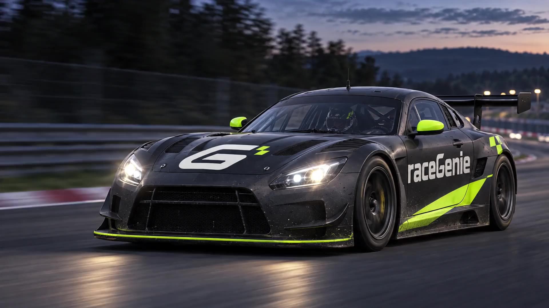Opening car scene from the Genie Motorsport film